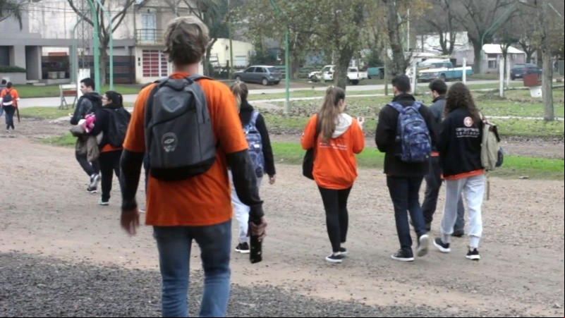 Además de las entrevistas se hicieron talleres en las escuelas.