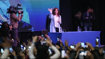 Cristina en el salón Metropolitano.