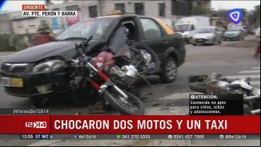 El choque fue en Barra y Perón.