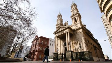 Una vista de la Catedral de Rosario, construída a fines del SXIX.