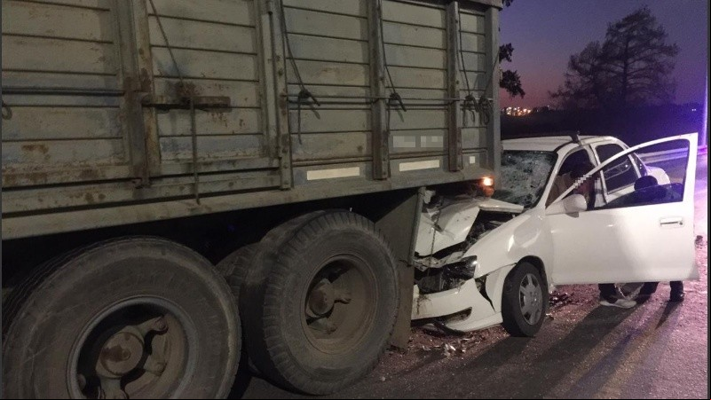Así quedó el auto. 