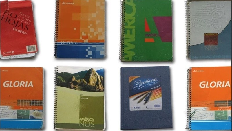 Los cuadernos con las anotaciones de Centeno.