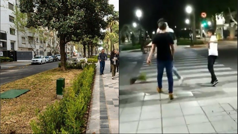 El cantero central nuevo fue vandalizado durante la noche.