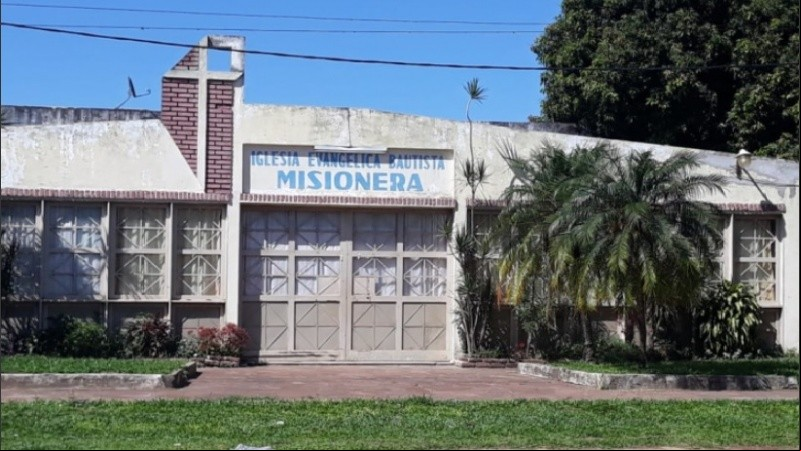 La Iglesia Evangélica Bautista Misionera, donde predicaba el pastor.
