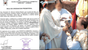 En 2013, Monseñor Braschi, un sacerdote excomulgado, lo declaró prebístero.