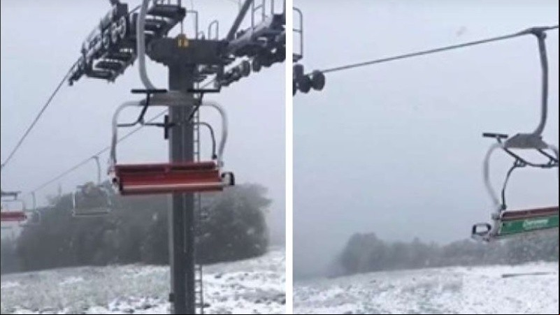 Pese a estar en verano todo se tiñó de blanco con la nieve.