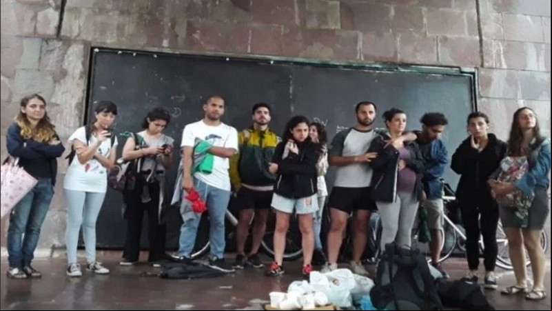 La protesta de las trabajadoras del Teléfono Verde en diciembre de 2019.
