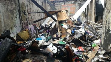 Así quedó la casa tras el devastador incendio.