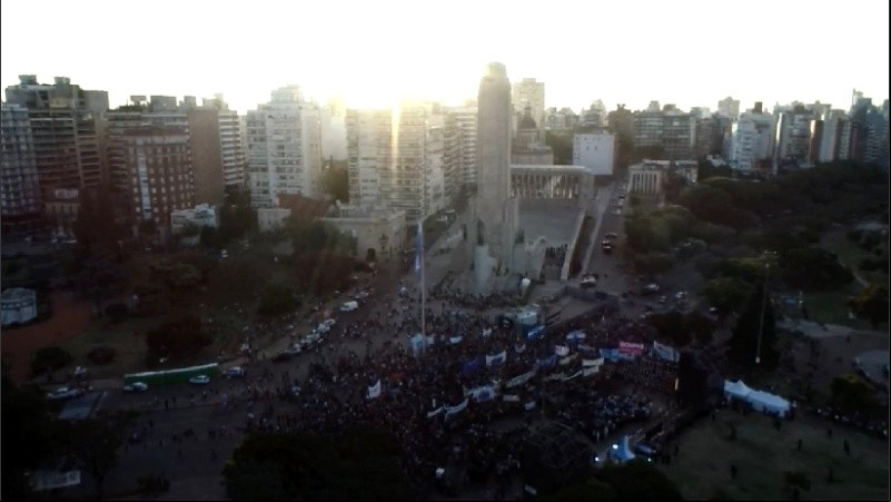 Una vista panorámica antes del comienzo del acto.