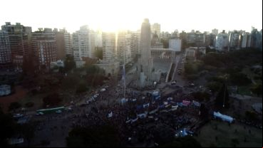 Una vista panorámica antes del comienzo del acto.