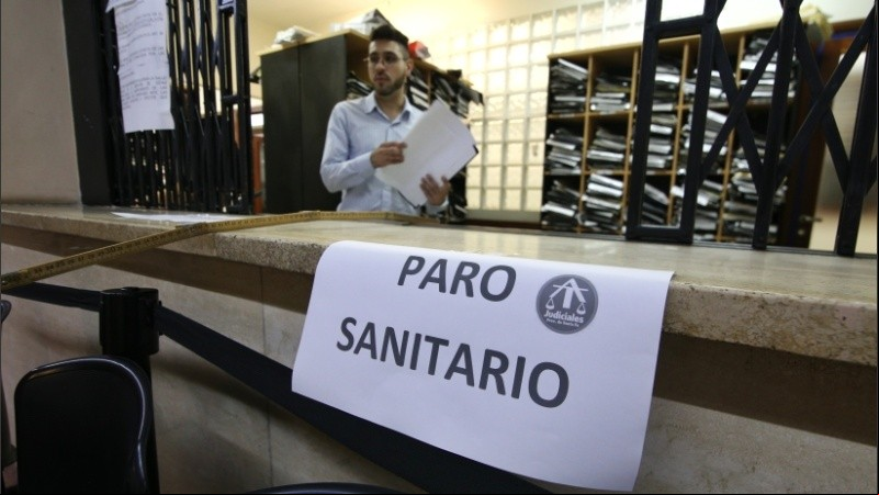 El paro sanitario de este martes en Tribunales. 