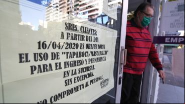 Primer día de obligatoriedad de uso de barbijos en Rosario.