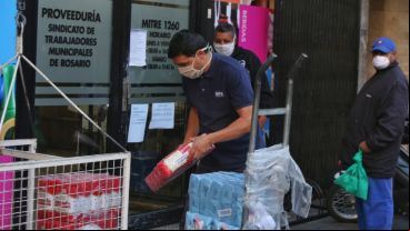 Primer día de obligatoriedad de uso de barbijos en Rosario.