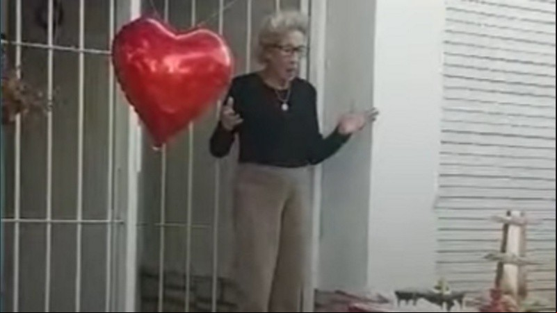 Mireyra y la emoción del festejo. 