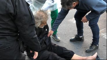 Carlovich, luego del asalto que terminó con su vida.