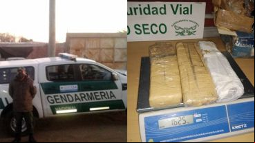 La marihuana fue hallada en una encomienda.