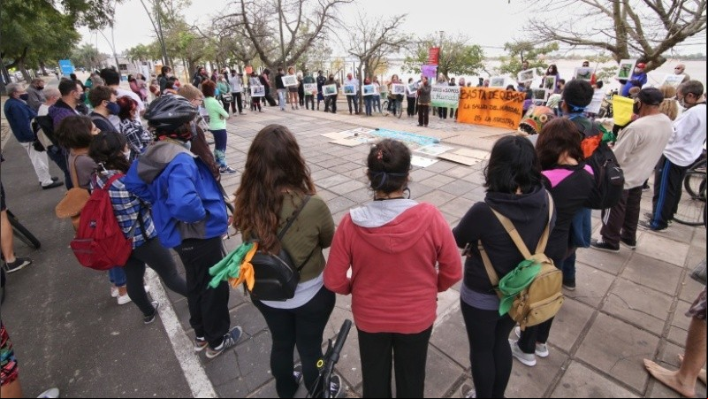 Imágenes de la marcha que se llevó a cabo en la rambla Catalunya por las quemas en las islas. 