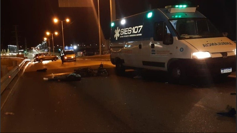 La escena del fatal choque en Circunvalación. 