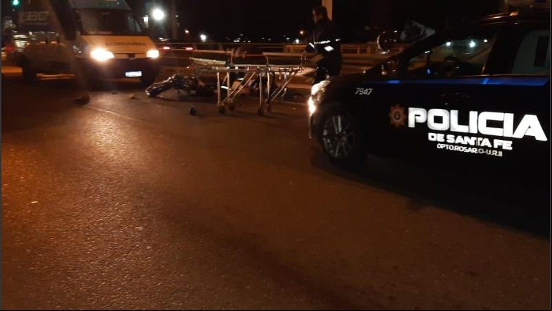 La escena del fatal choque en Circunvalación. 