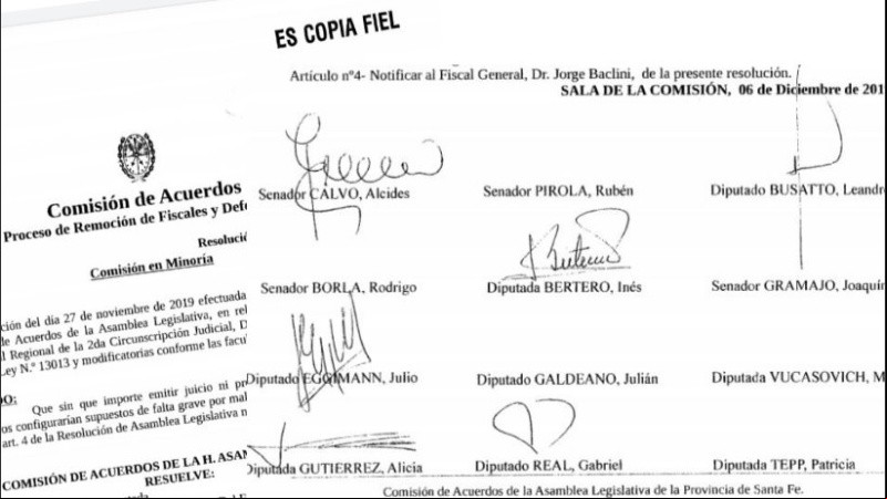 La firma de los legisladores que impulsaron la investigación a Serjal (y los que no).