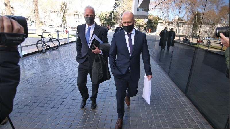 Serjal, llegando al Centro de Justicia Penal para la audiencia. 
