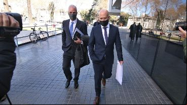 Serjal, llegando al Centro de Justicia Penal para la audiencia.