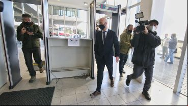 Serjal, llegando al Centro de Justicia Penal para la audiencia.
