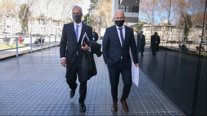 Serjal, llegando al Centro de Justicia Penal para la audiencia. 
