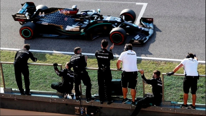 Momento cumbre. Lewis Hamilton logra su victoria 90 en la F1.