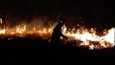 Los campos incendiados en el norte provincial.
