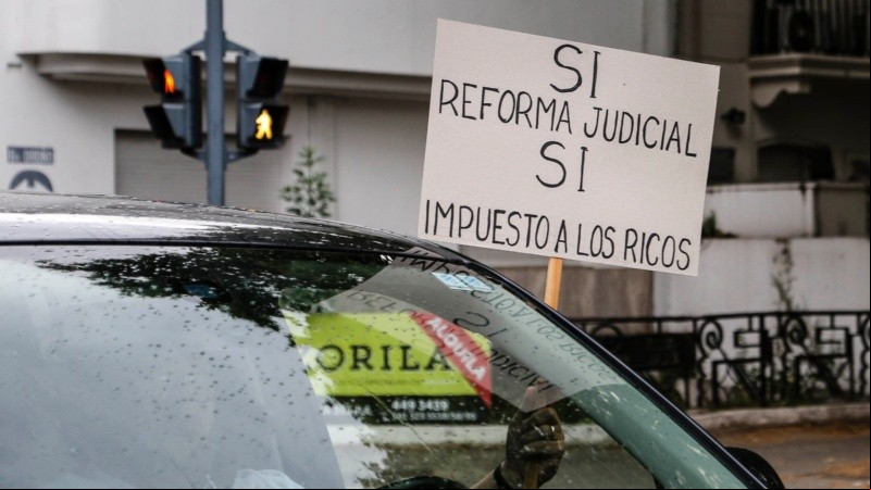 La marcha peronista por el centro de Rosario.