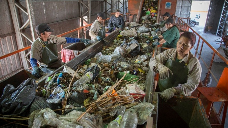 La planta de reciclaje de Bella Vista, cuando estaba funcionando a pleno. 