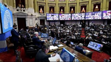 La sesión de la Cámara de Diputados de la Nación durante la cual se convirtió en Ley el proyecto de presupuesto para el año 2021.