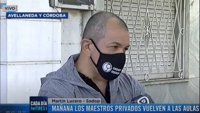 Martín Lucero, dirigente del Sadop. 