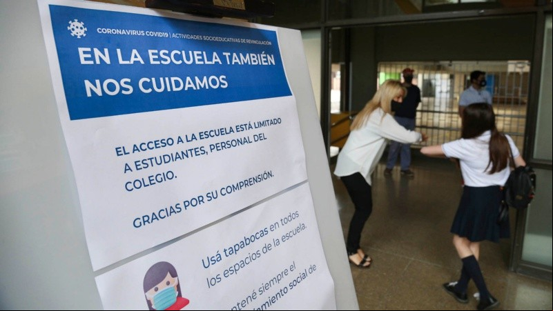 El regreso da clases en una de las escuelas de la ciudad.