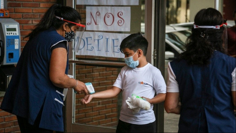 El regreso da clases en una de las escuelas de la ciudad.