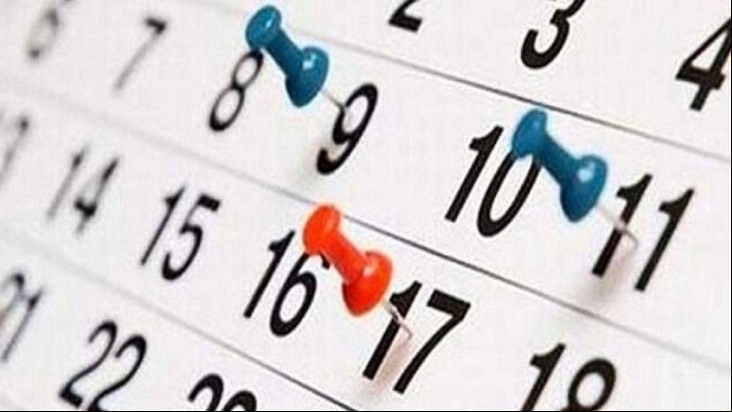 El feriado de marzo es el miércoles 24 de marzo.