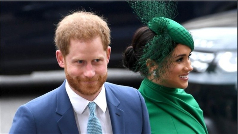 El príncipe Harry y su esposa Meghan Markle.