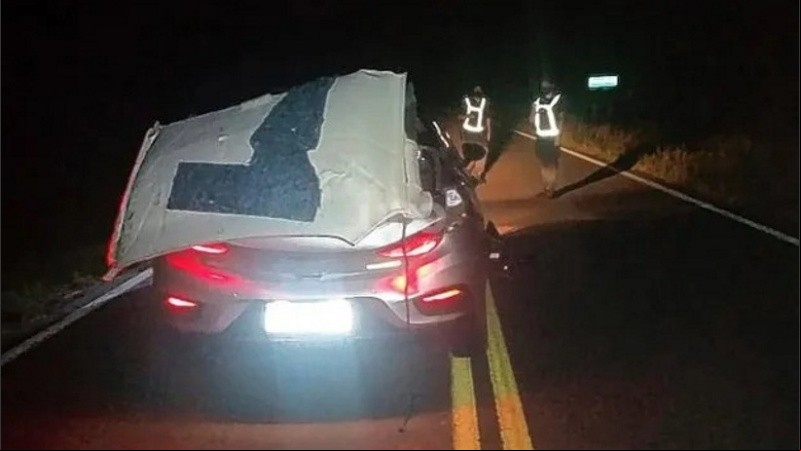 Así quedó el auto tras el choque fatal. 