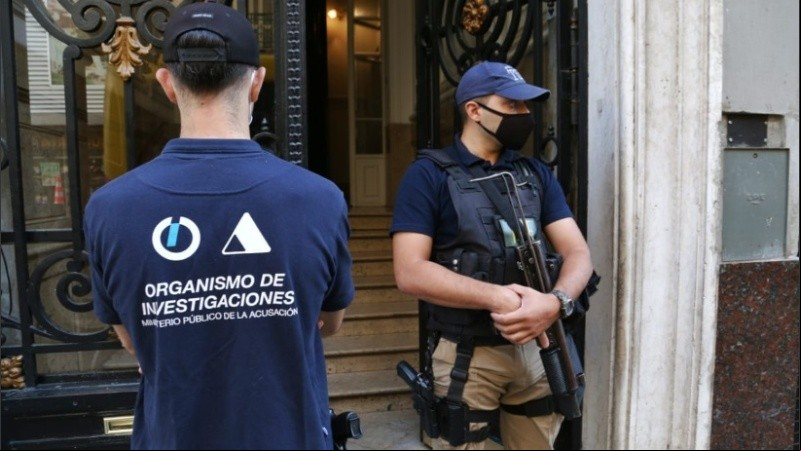 Uno de los allanamientos que se llevaron a cabo esta semana por presunto lavado