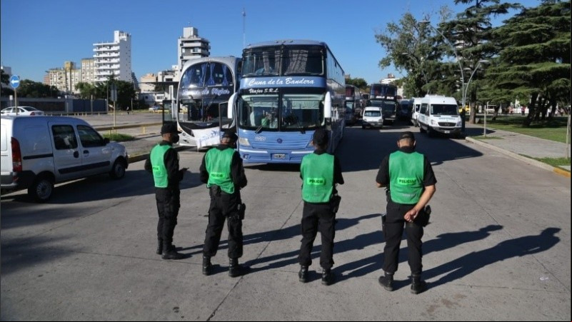 Como este martes, hoy de nuevo, la terminal bloqueada.