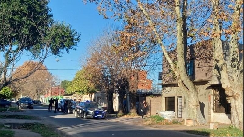 La Policía trabajaba en la zona de la balacera.