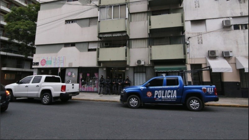 Mitre al 1600, uno de los lugares allanados en Rosario.