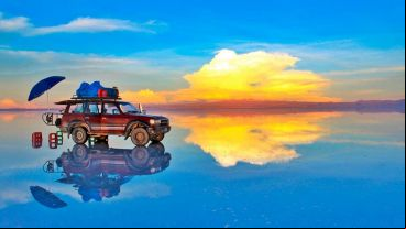 El Salar de Uyuni, en Bolivia, es uno de los trayectos favoritos