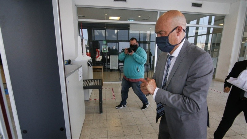 Ponce Asahad ayer en el Centro de Justicia Penal de Rosario. 