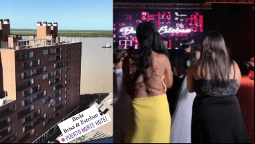 La previa de la boda comenzó en un hotel de Puerto Norte y siguió en Campos de Ibarlucea.