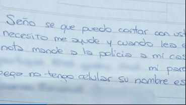 La nota que envió la mujer a la maestra, a través del cuaderno de su hijo.