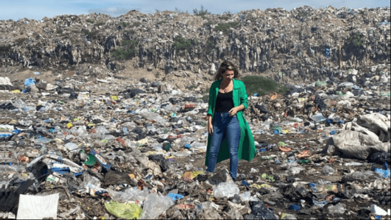 La autora del trabajo en una de 