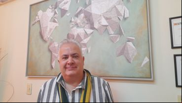 Leandro Zaccari en la Fundación Sin Fronteras.