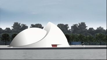 El Puerto de la Música fue diseñado por Oscar Niemeyer.